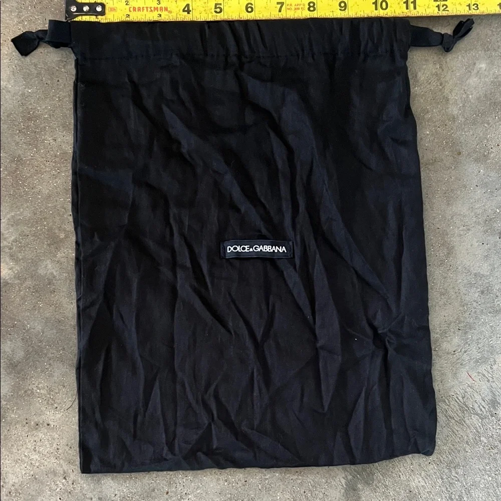 Authentic Dolce & Gabbana Black Drawstring Storage Pouch